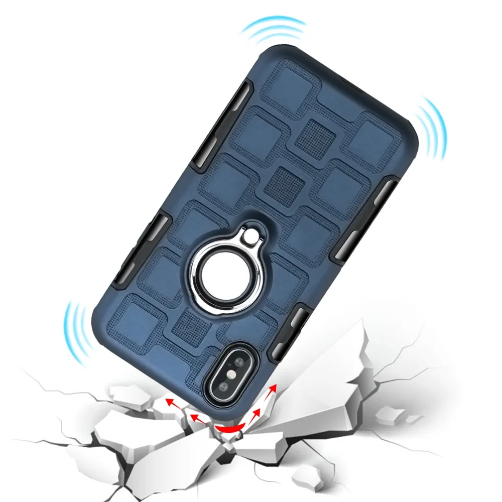 Luxury Car Holder Magnetic Ring Cases 360 Degree Rotating Cover Phone Case for iphone6/7/8 plus/X//XS max |