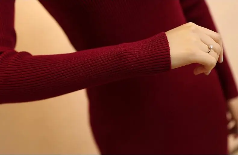 Женское трикотажное платье свитер с V образным вырезом|dress for|dress for womensweater dress |