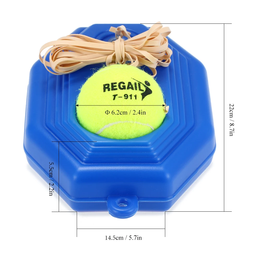 

REGAIL Tennis Trainer Tennis Rebound Ball Practice Training Tool Baseboard Exercise Tennis Rebound Ball with String