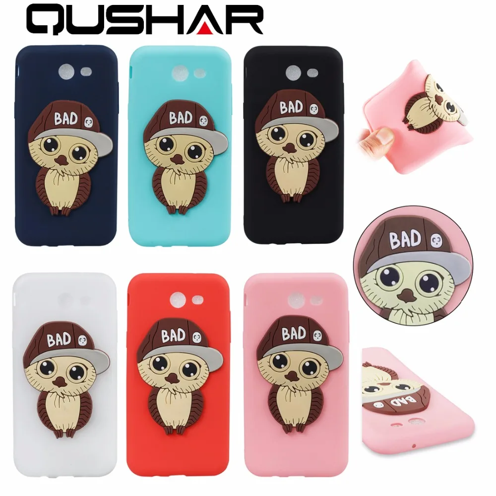 For Samsung Galaxy J3 J5 J7 2017 J320 J520 J720 lovely Owl Anti-Fall Phone Cover Case Silicone Soft Bad Boy Shells |