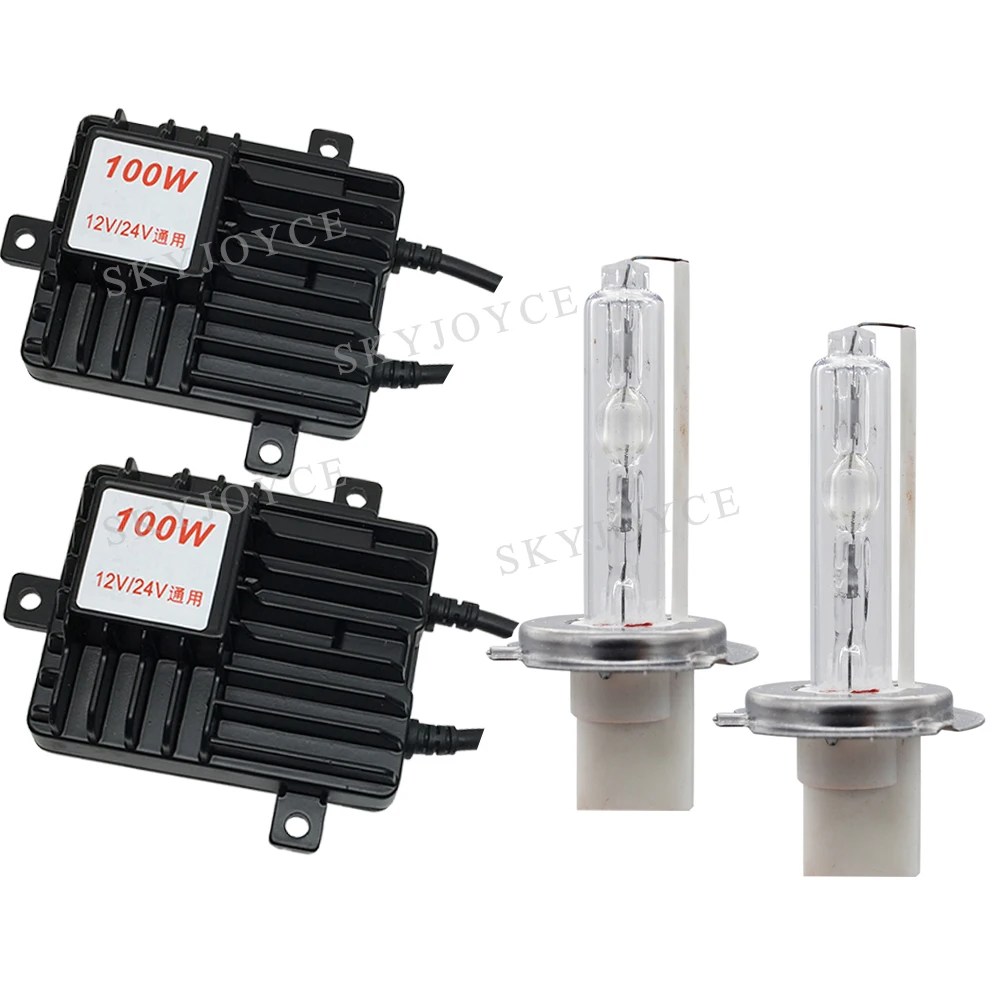 Комплект автомобильных фар высокой мощности 100 Вт H1 H7 H11 9005 9006 D2H HID 12 В 24