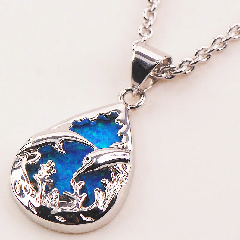 

Blue Fire Opal 925 Sterling Silver Fashion Jewelry Pendant P137