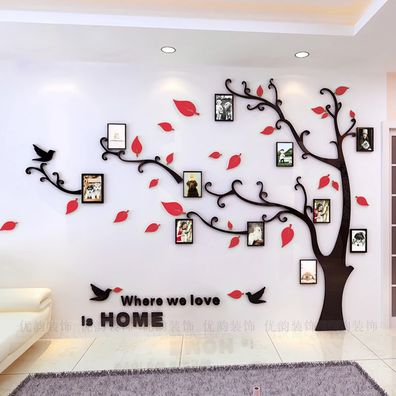 

Creativity Warm photo tree wall sticker 3d self-adhesive stickers Living room sofa TV background wallpaper Interior decoration