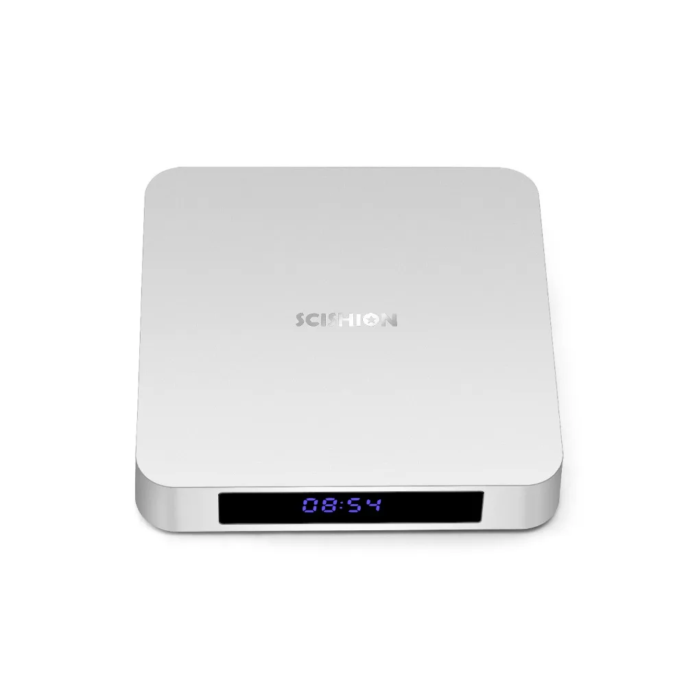 Scishion Ай одна android tv box RK3328 Quad Core 4G DDR3 B 32 ГБ Bluetooth 4 0 K HD медиаплеер 2.4g wifi цифровые