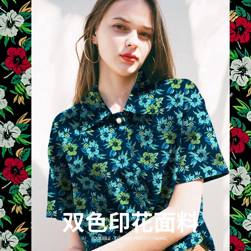 

New listing and get flowers full dress fashion silk fabric thick silk silk fabric printing in early autumn