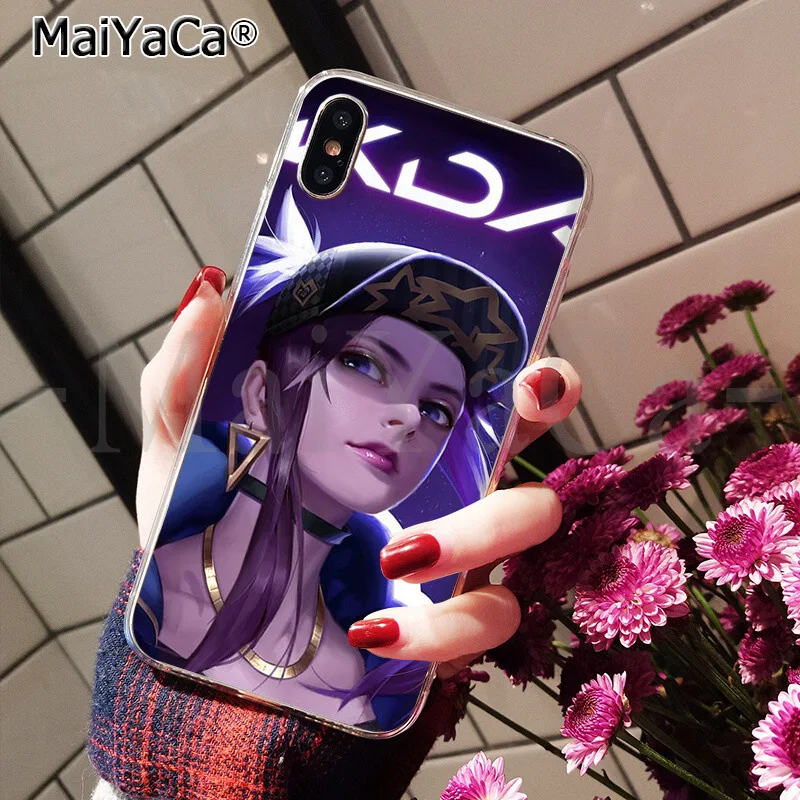 MaiYaCa kda league of legends ТПУ мягкий силиконовый прозрачный чехол для телефона для iPhone 8 7 6 6S Plus 5 5S SE XR X XS MAX Coque Shell