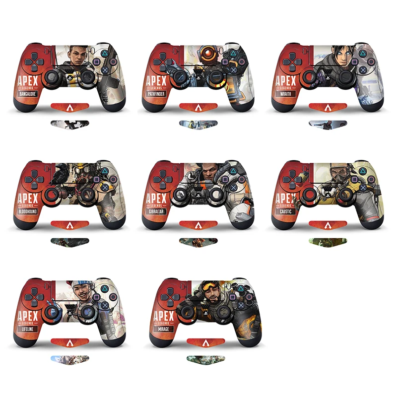Data Frog 2Pcs Stickers For Apex Legends Controller Skins For Sony PlayStation4 Game Controller For PS4 Slim Pro Stickers