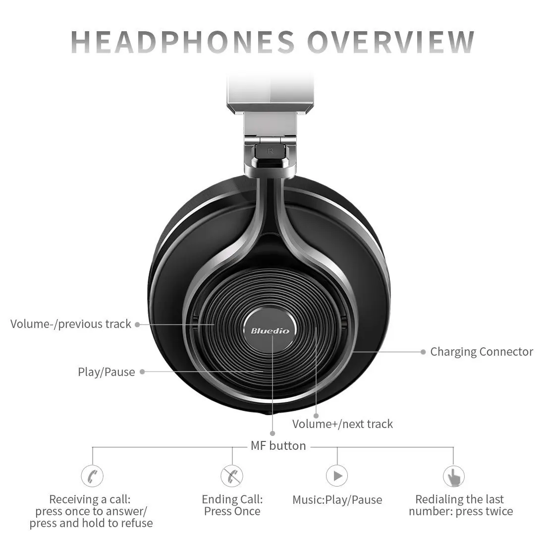 T3 Экстра бас Bluetooth наушники на ухо с микрофоном 57 мм драйвер Складная