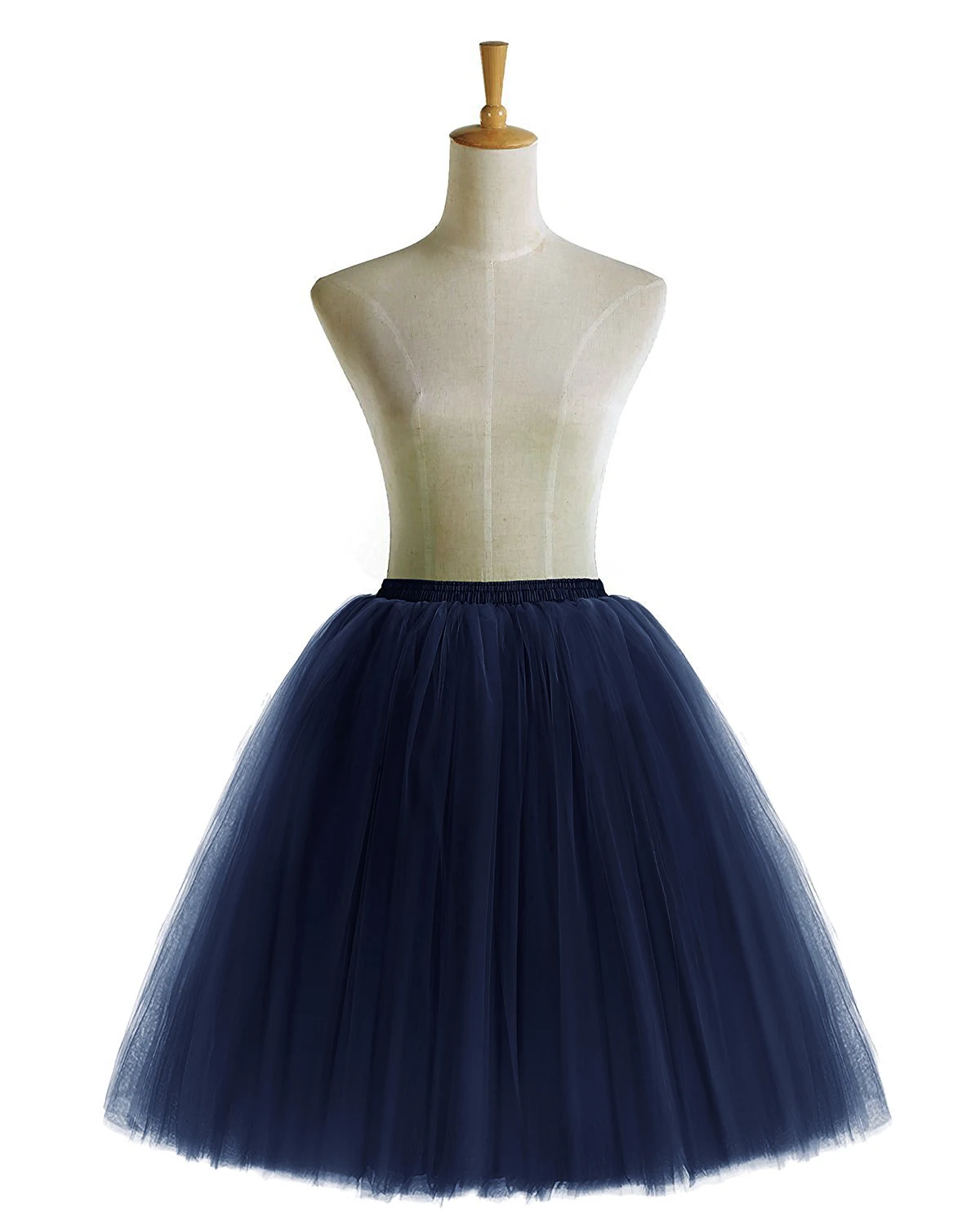 

6 Layers 62cm Tutu Tulle Skirts Vintage Women Pleated High Waist Ball Gown Underskirt Bridesmaid Wedding faldas Mujer saias jupe