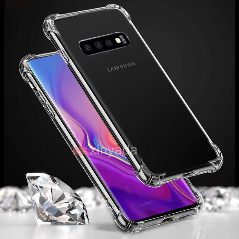 Роскошный прозрачный мягкий силиконовый чехол-бампер из ТПУ для Samsung Galaxy S10 Plus S10e