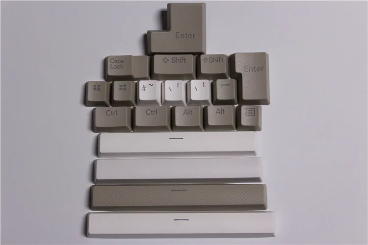 20 Ключ Просвечивающая подсветка PBT Caps замок и пробел большой ввод и т. д. дополнительный колпачок для проводной USB механической клавиатуры - Цвет: Grey