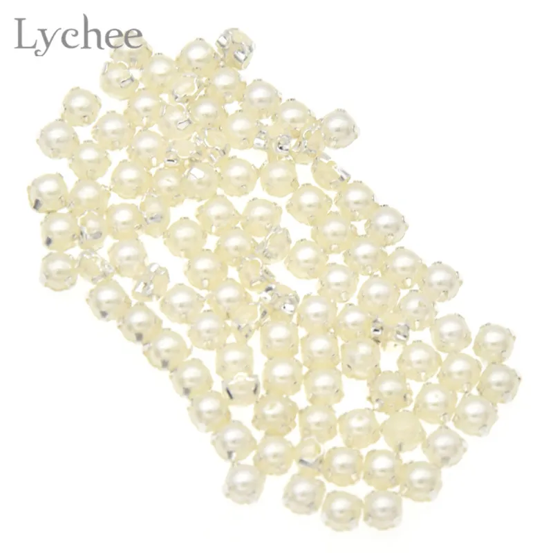 Lychee 100 шт. мини кукла пуговицы искусственный жемчуг бусина хвостовик Кнопка DIY