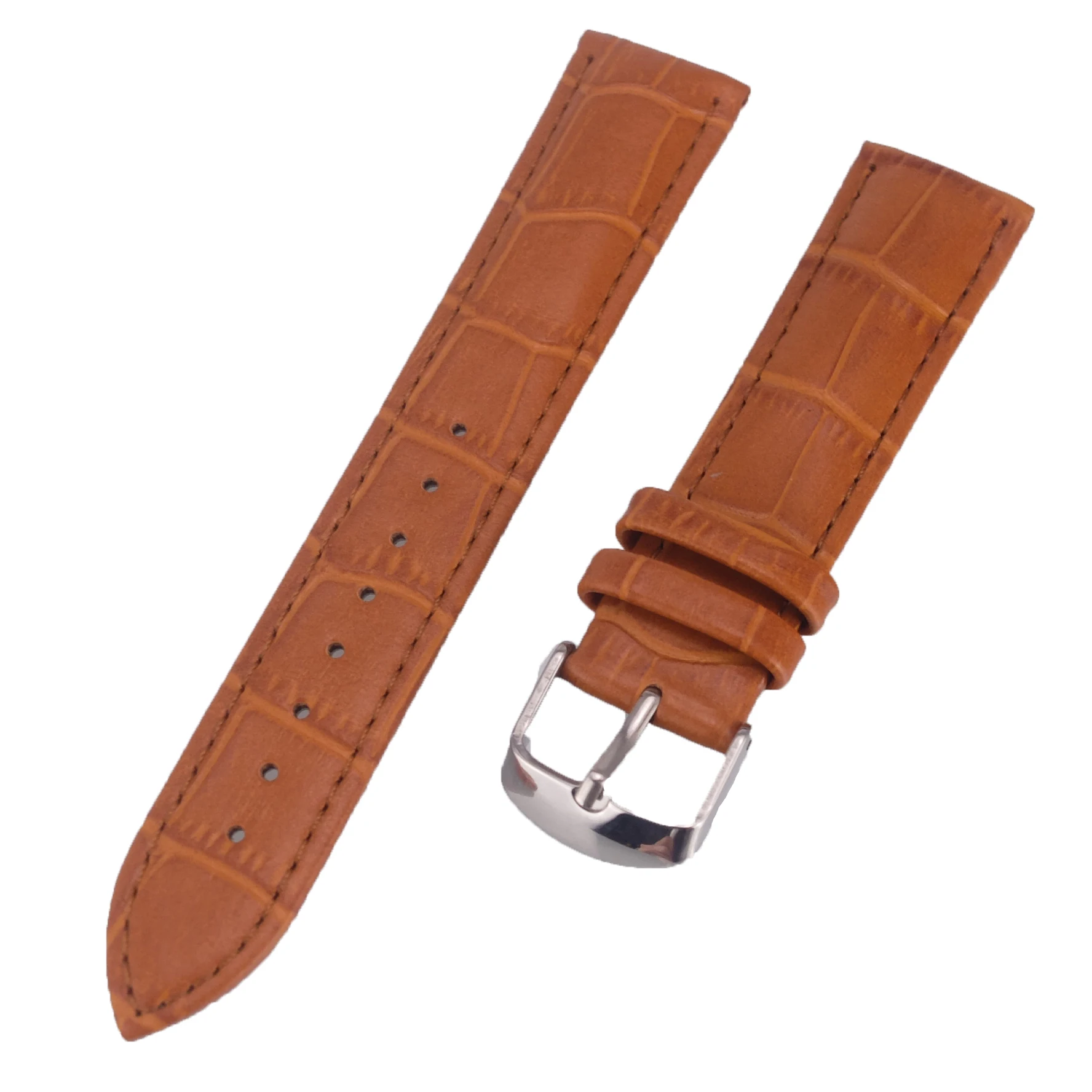 light brown 1 шт. кожаный ремешок для часов 12 мм 14 мм 16 мм 17 мм 18 мм 19 мм 20 мм 21 мм 22 мм 24 мм 26 мм женские мужские Ремешки для наручных часов 9 цветов - Цвет ремешка: light brown