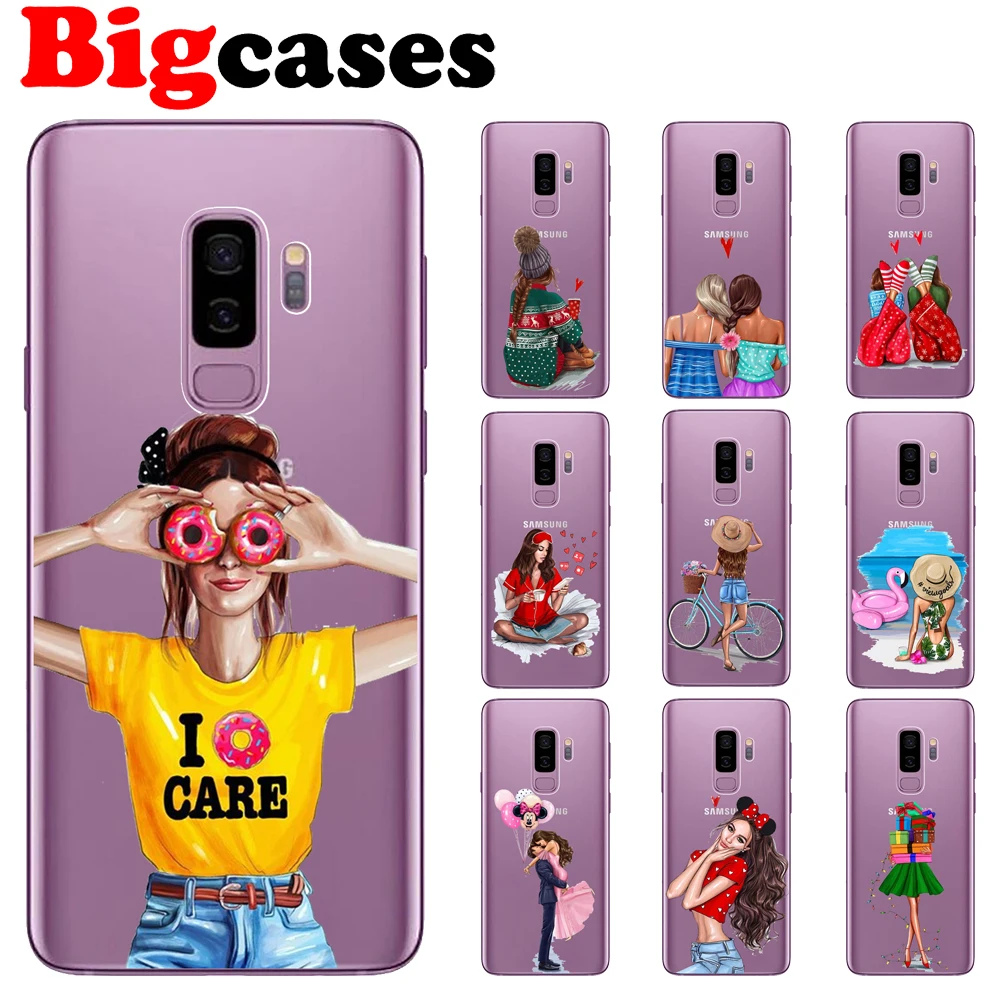 Мягкие TPU принципиально для samsung Galaxy S7 край S8 S9 плюс чехол силиконовый Модные