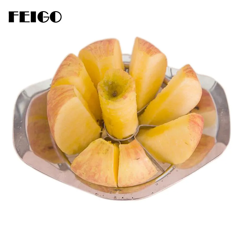 

FEIGO 1Pc Apple Cutter Slicer Steel Vegetable Fruit Pear Peeler Divider Corer Dicing Kitchen Gadgets Apple Tool Cutter Knife F14