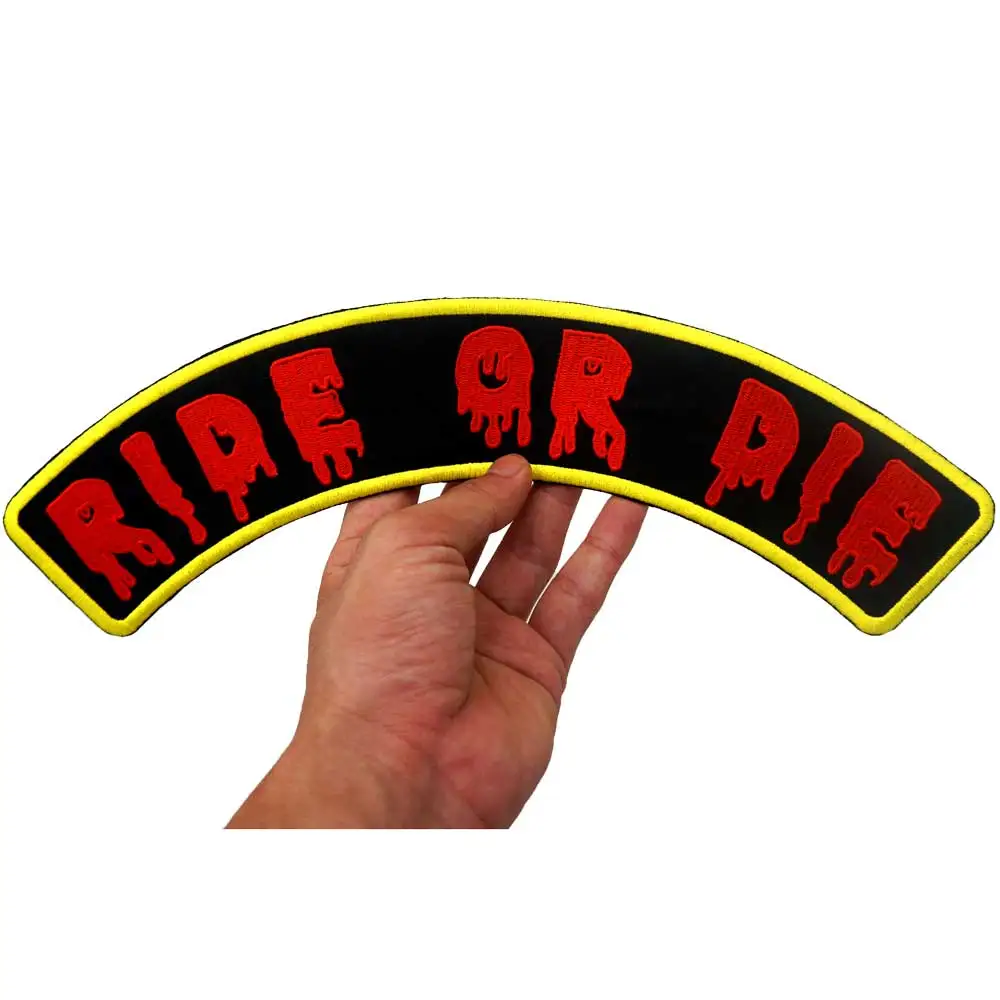 Вышитая этикетка для шитья RIDE или DIE ROCKER байкерские нашивки в стиле панк наклейки