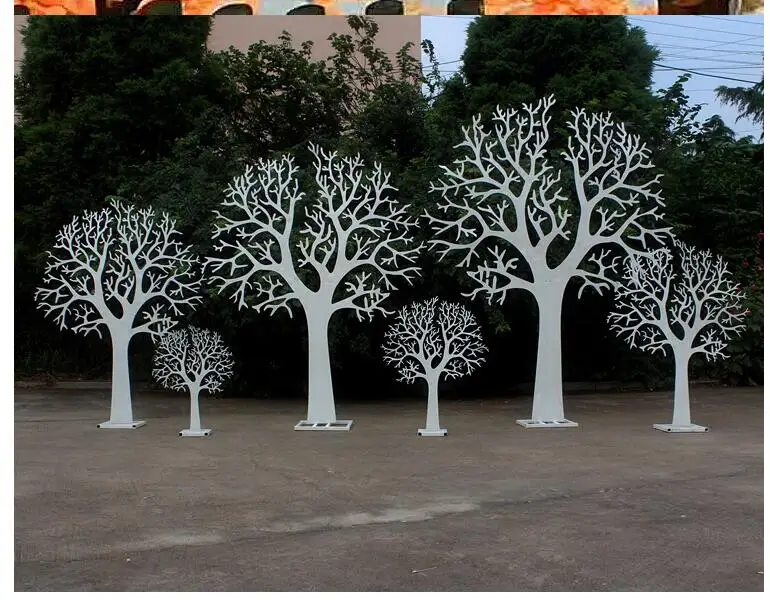 Wedding props iron tree lacquer tree stage background wedding background small fresh 6 trees love tree.