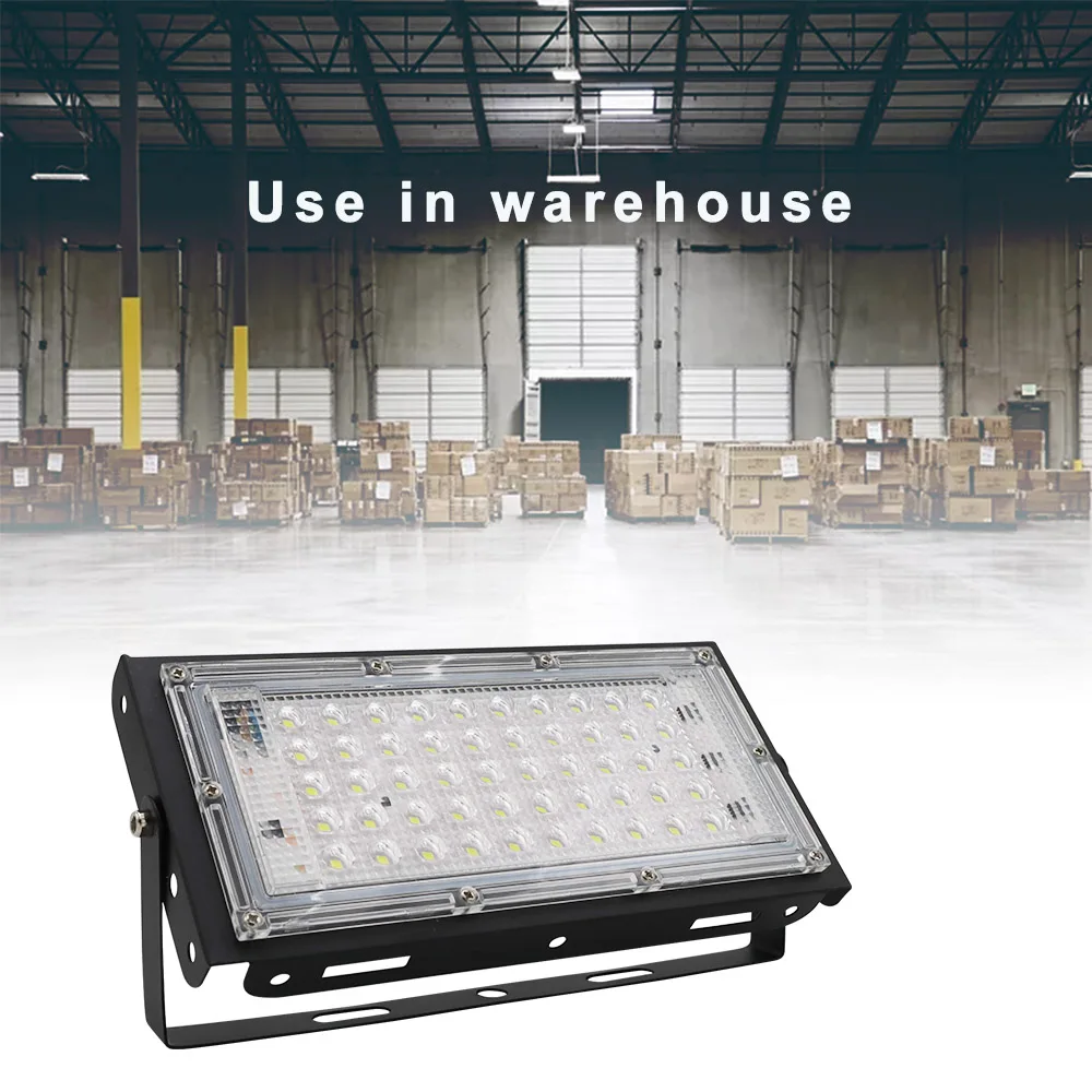Фото 220-240V 50W LED Floodlight Spot Light Ip65 Waterproof LED Spotlight Exterior Wall Lights Garden Lamp Outdoor Flood Light White №5