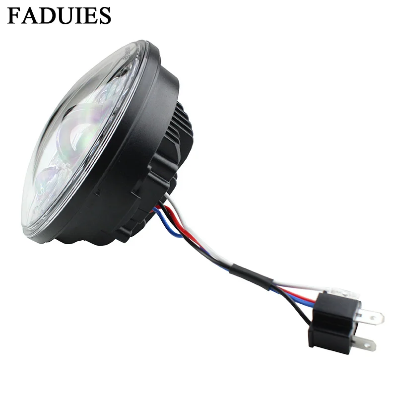 FADUIES 5 75 &quotкруглая мотоциклетная Адаптивная Поворотная светодиодный фара для Harley