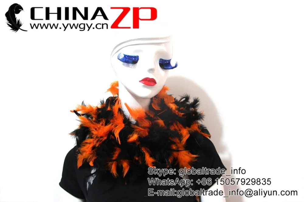 Завод CHINAZP высокое качество экспорт плюмажа 2 ярда/Лот 40 г окрашенный оранжевый с