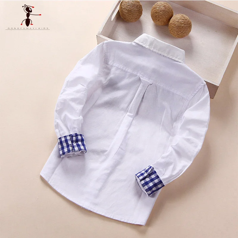 Повседневные рубашки для мальчиков от известного бренда GFMY Детские с отложным