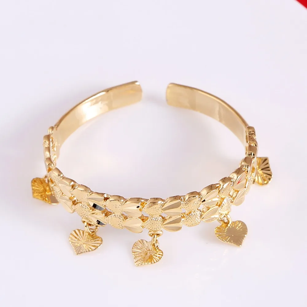 Kids Baby Boy Girl Jewelry Bangles Gold Color Kid Bangle &amp Bracelet Ethiopian Heart For Children | Украшения и аксессуары