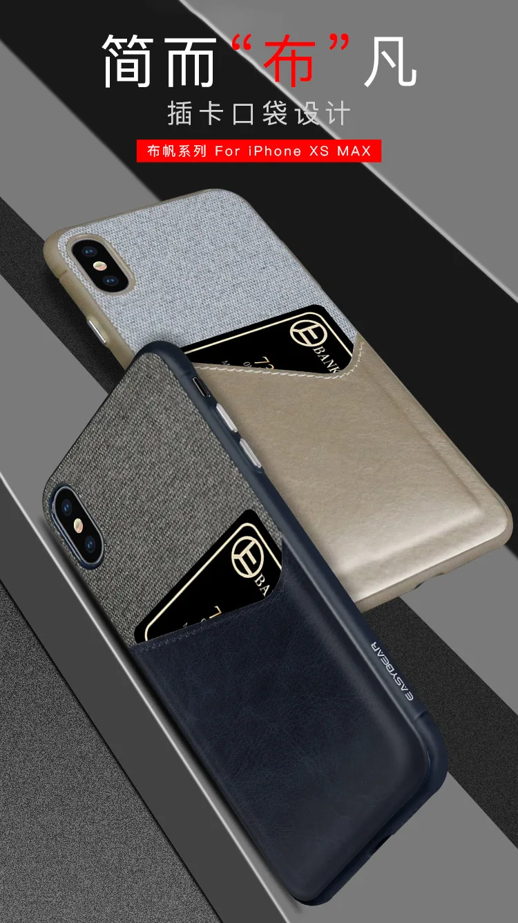 For Iphone 6 6S Plus Phone Shell 7 8 Cloth Card bag Cover for X XS XR Max |