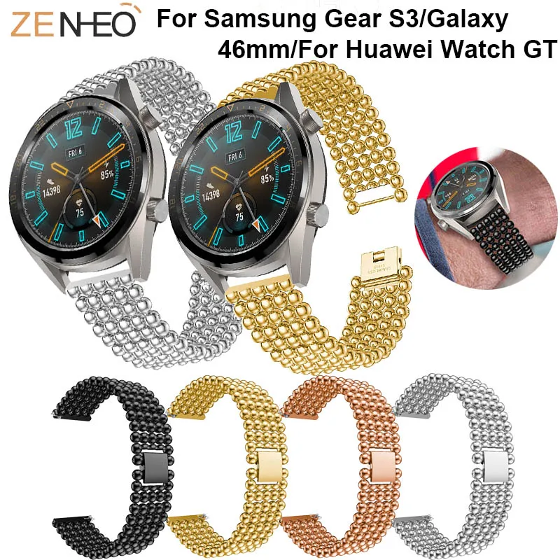 22 мм ремешок для часов Huawei watch GT band Samsung Gear S3 Frontier классический браслет сменный |