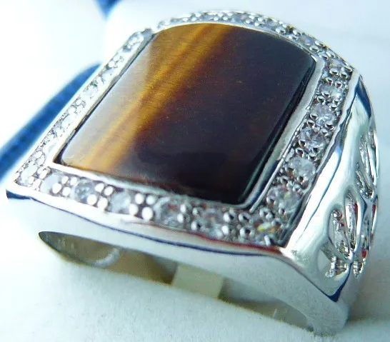 Модное мужское кольцо с тигровым глазом оптом (#9.10.11) 35%|stone ring|fashion ringsring fashion |
