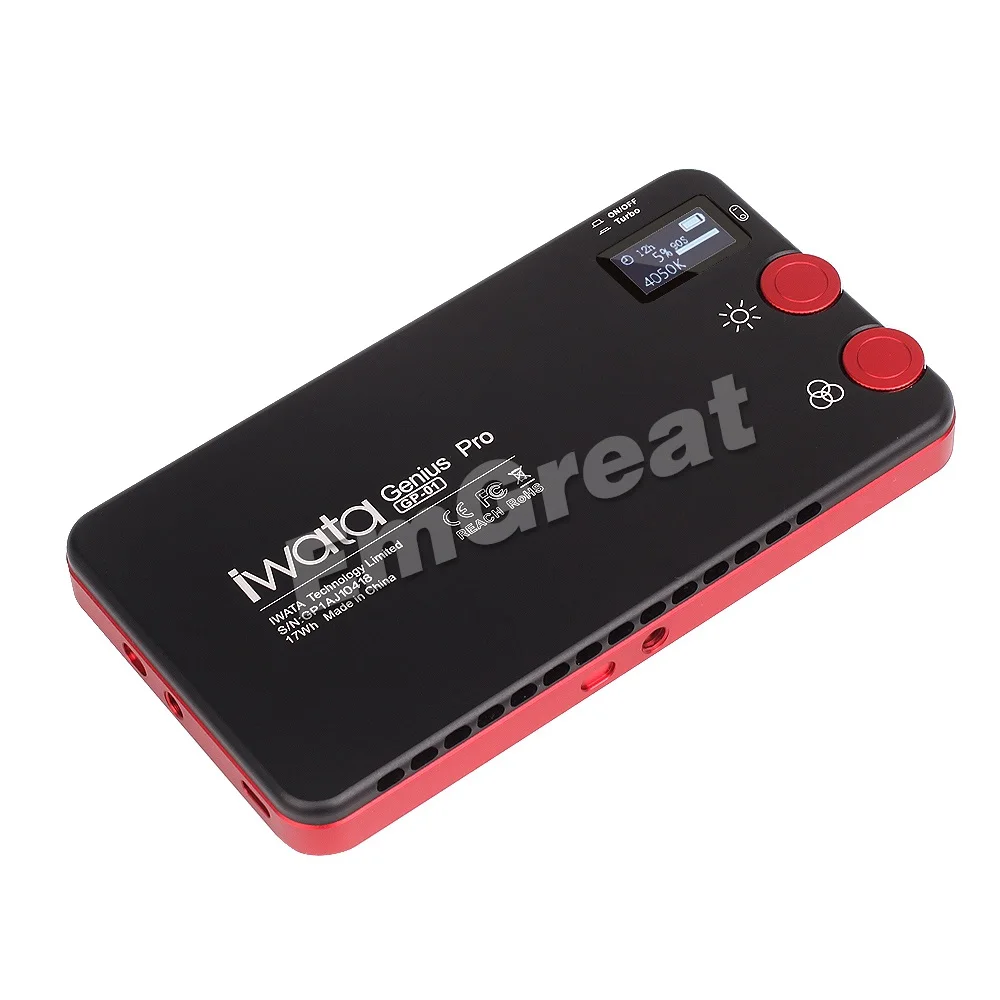 Iwata Genius Pro 144 светодиодный наполняющий светильник двухцветный 2600 K-6000 K Buit-in battery портативный телефон открытый видео светильник PK Aputure AL-MX