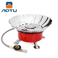 windproof camping portable gas stove k203 lotus ultra light gas cooker