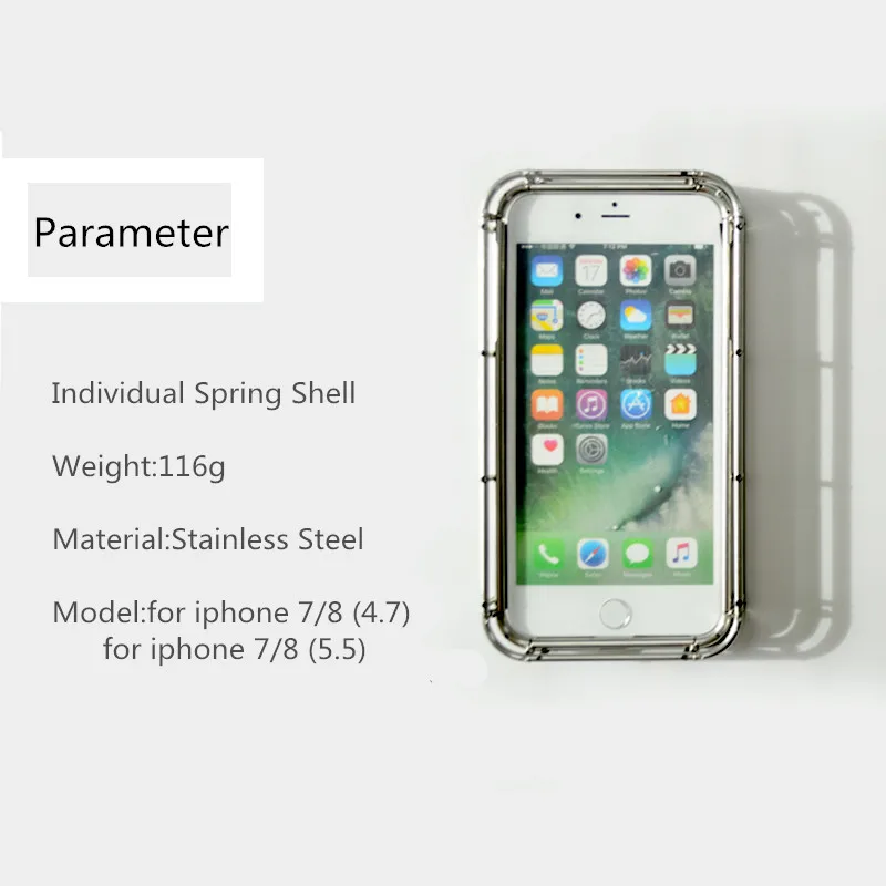 R-just весенний защитный бампер из нержавеющей стали для iphone 7, 8, 7 Plus, 8 Plus, чехол для телефона для iphone