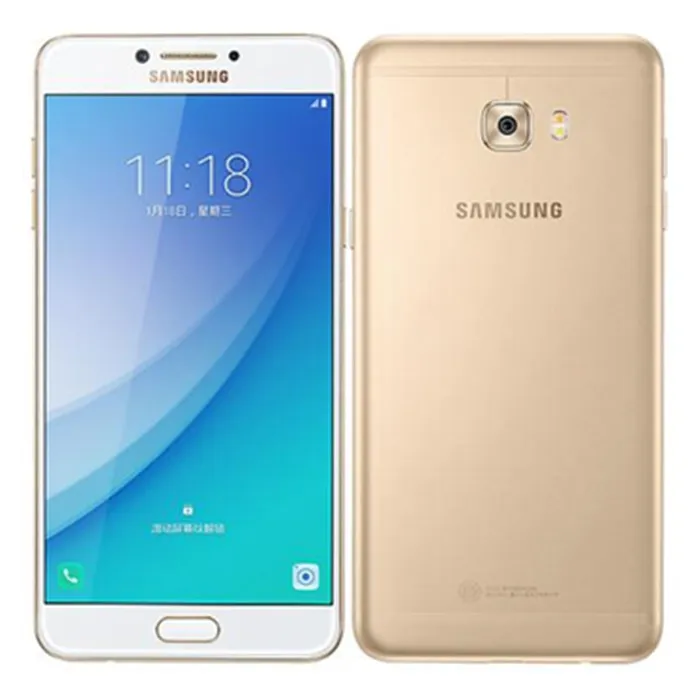 Samsung разблокированный Galaxy C7 C7000 4 аппарат не привязан к оператору сотовой связи Android 4 Гб Оперативная память 32/64GB Встроенная память 16MP 5,7 дюймов с двумя сим-картами отремонтированные мобильные телефоны