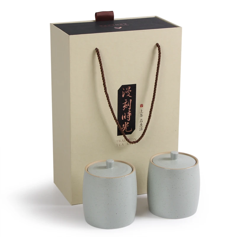 

Japanese Style Coarse Pottery Tea Cans Ceramic Kung Fu Tea Set Coffee Jar Sealed Tea Caddy Storage Canister Vintage Home Decor