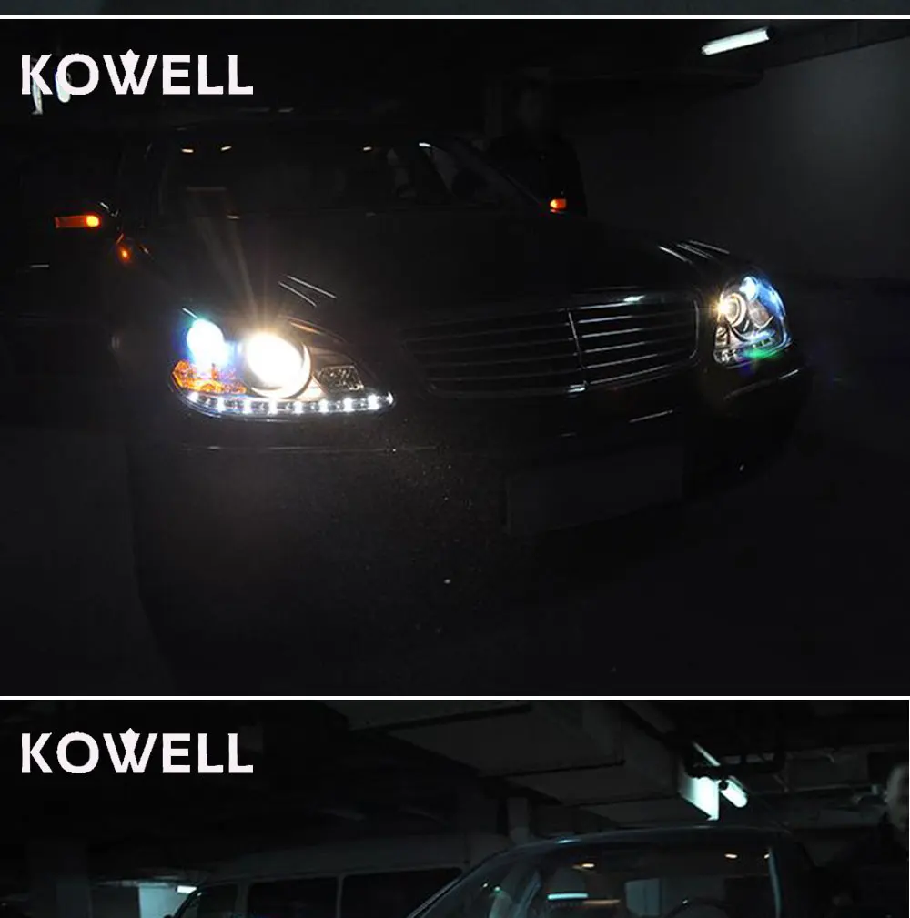 KOWELL автомобильный Стайлинг для Benz S-Class W220 S280 S320 S500 S600 S350 1999-2005 лет фары подходят 2002-2005 лет HID/Xenon модели