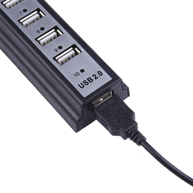 Штепсельная Вилка EU/US 10 портов USB 2 0 концентраторы с AC питания компьютера