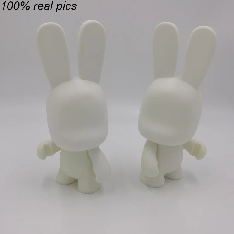 Новое поступление 7 дюймов длинные уши Kidrobot кролик ПВХ кукла DIY Краска пустой белый винил игрушка в Opp мешок