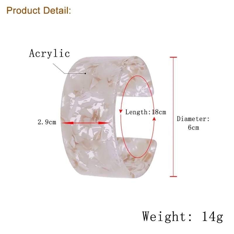 2019 новый популярный модный Многоцветный акриловый жесткий браслет