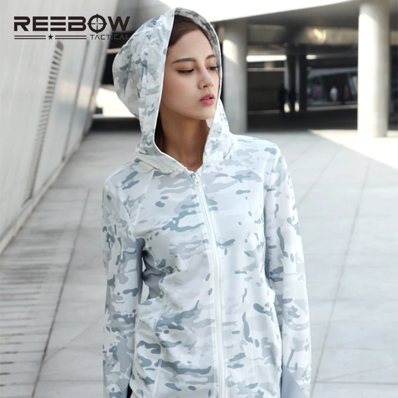 Женская камуфляжная футболка с длинным рукавом и капюшоном военные тактические