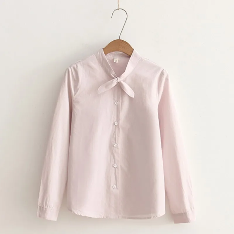 Блузка женская белая розовая большого размера с длинным рукавом XL|Блузки| |