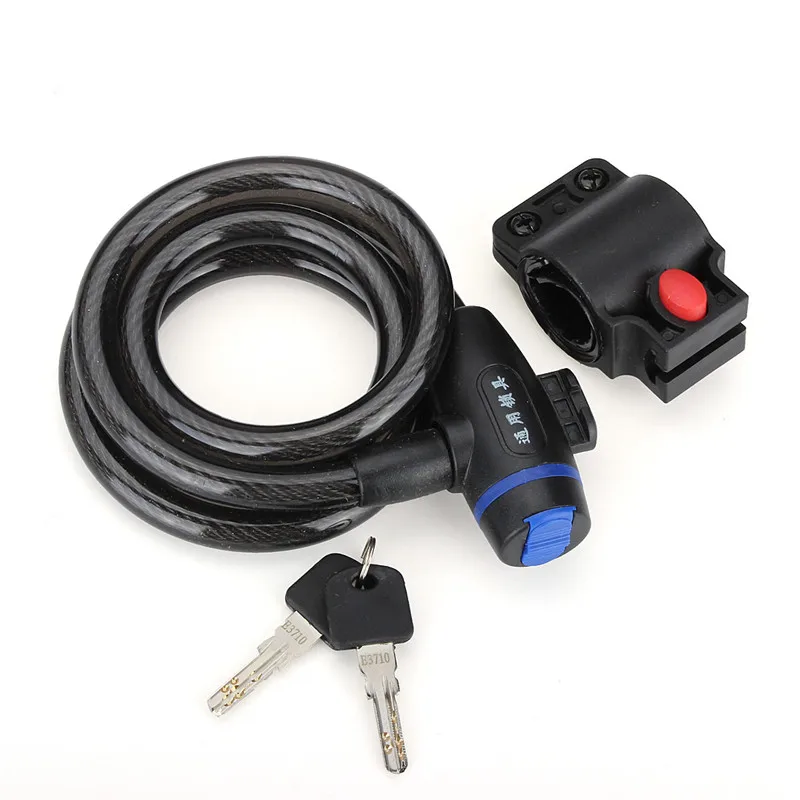 Новое поступление 12x1000 мм замок для безопасности велосипеда горного ключа