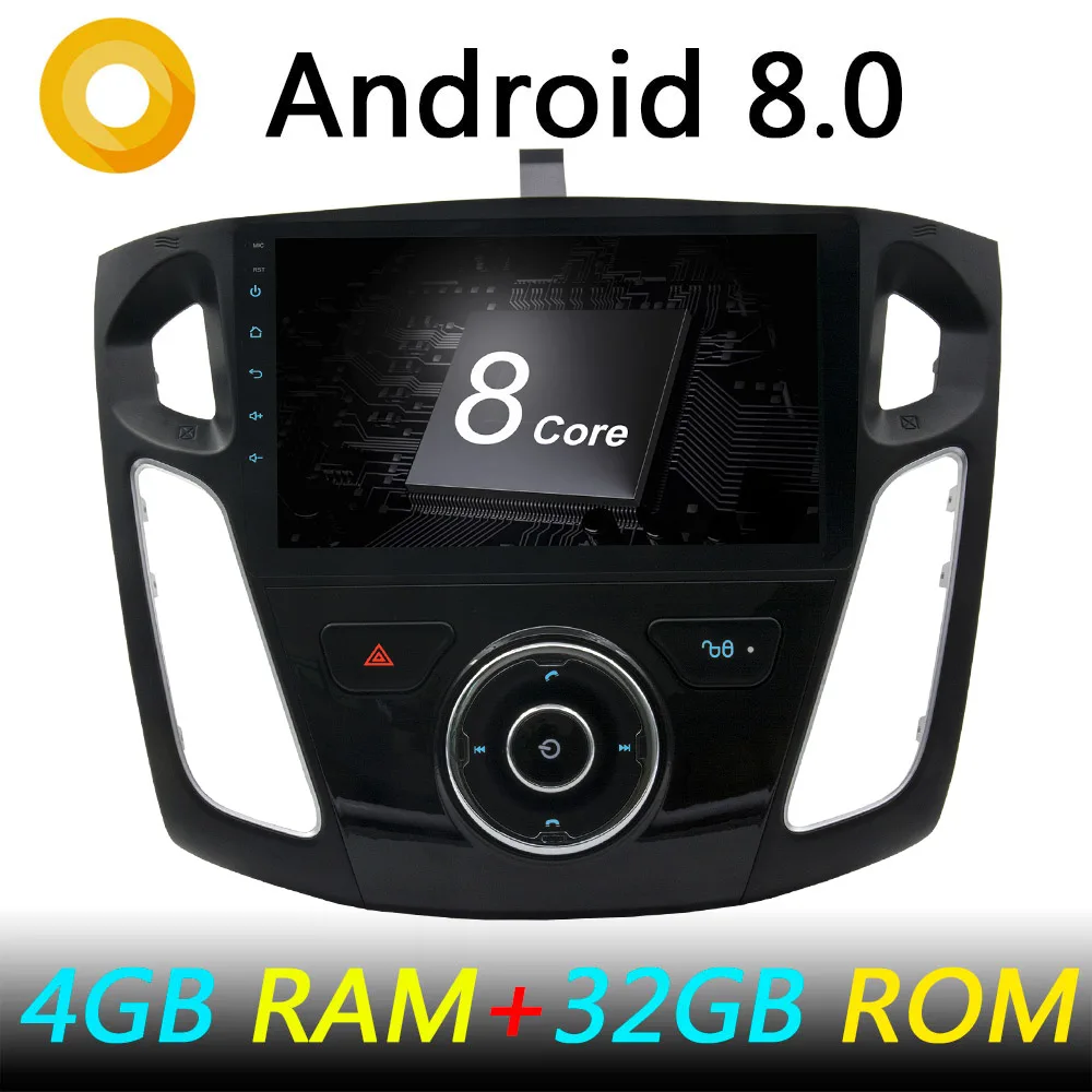 Автомобильный dvd плеер с восьмиядерным процессором Android 8 0 для Ford Focus 3 2011 2012 2013 2014