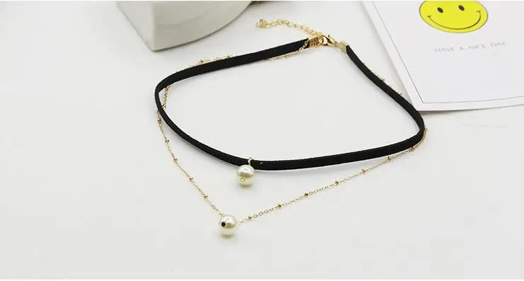 Xl 048 2018 Harajuku Двухслойное модное корейское жемчужное ожерелье простые атмосферные