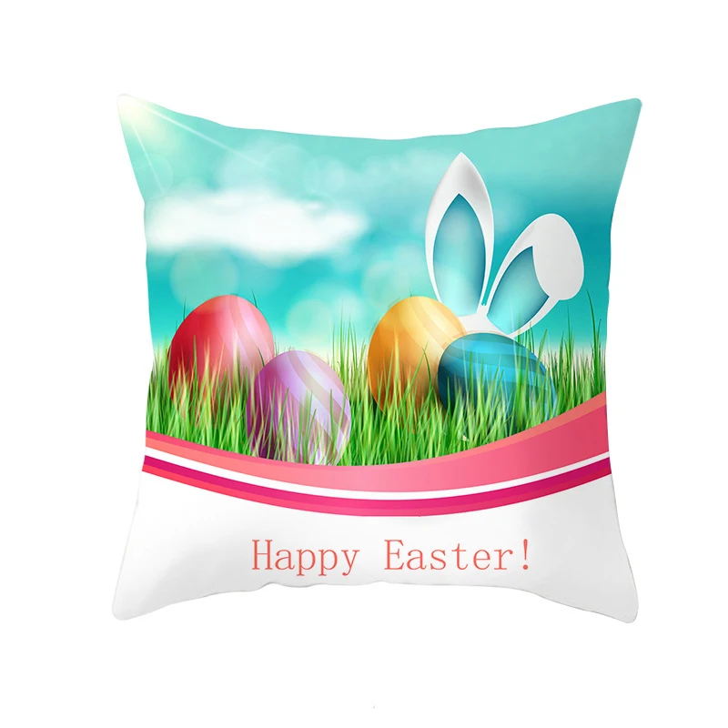 45*45 см Хлопок Кролик Happy Easter украшения для дома подушки Кролик яйца наволочки для подушки пасхальный декор wielkano