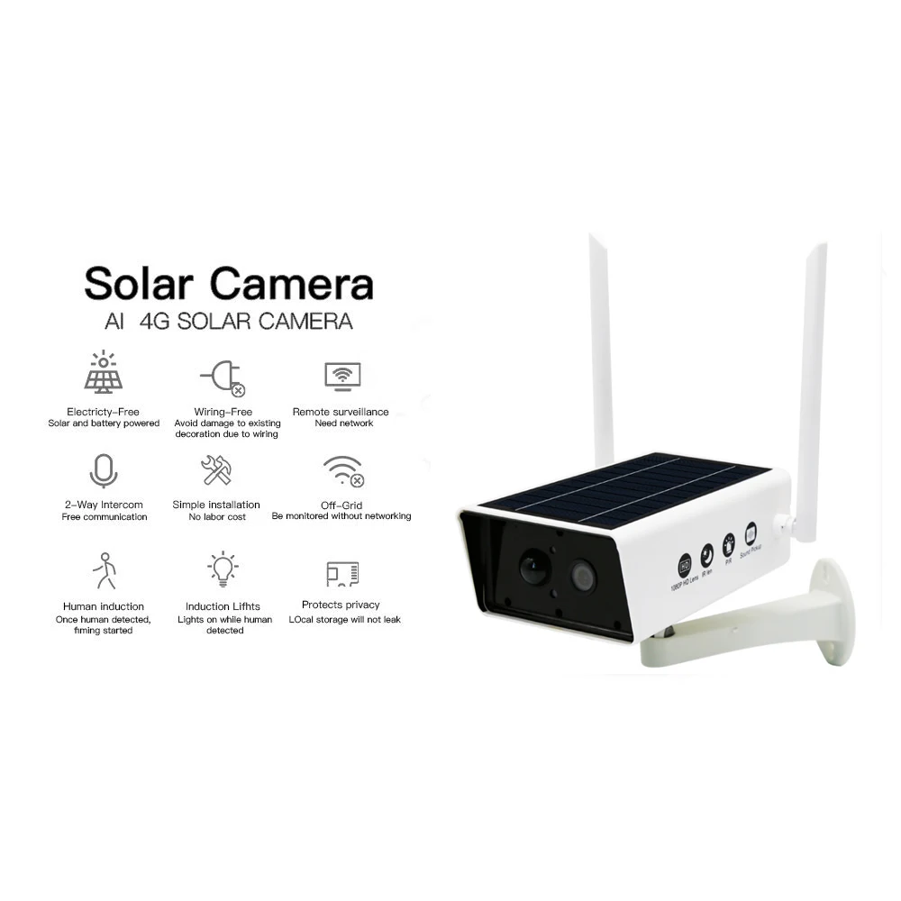 1080 p солнечной энергии/батареи dual power WiFi IP камеры P2P открытый IP67 водонепроницаемый