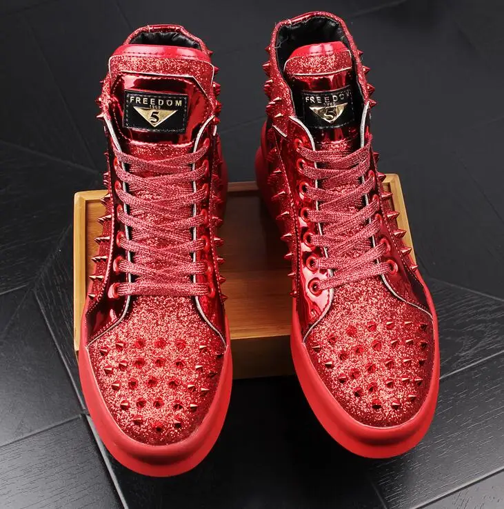 Одежда высшего качества Модная мужская обувь с высоким берцем британский стиль