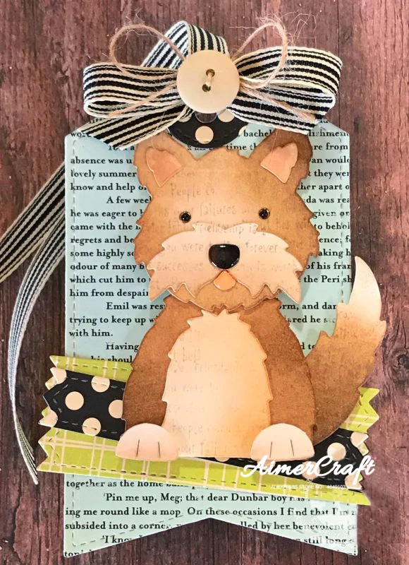 Милая собака животное металлические режущие штампы трафарет для скрапбукинга DIY