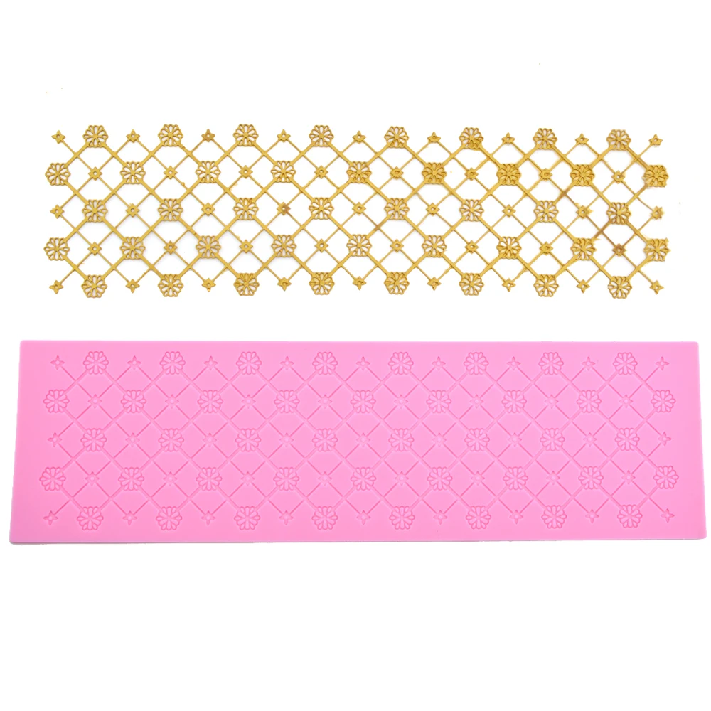 Тисненые силиконовые украшения для выпечки дизайнерские кружевные коврики