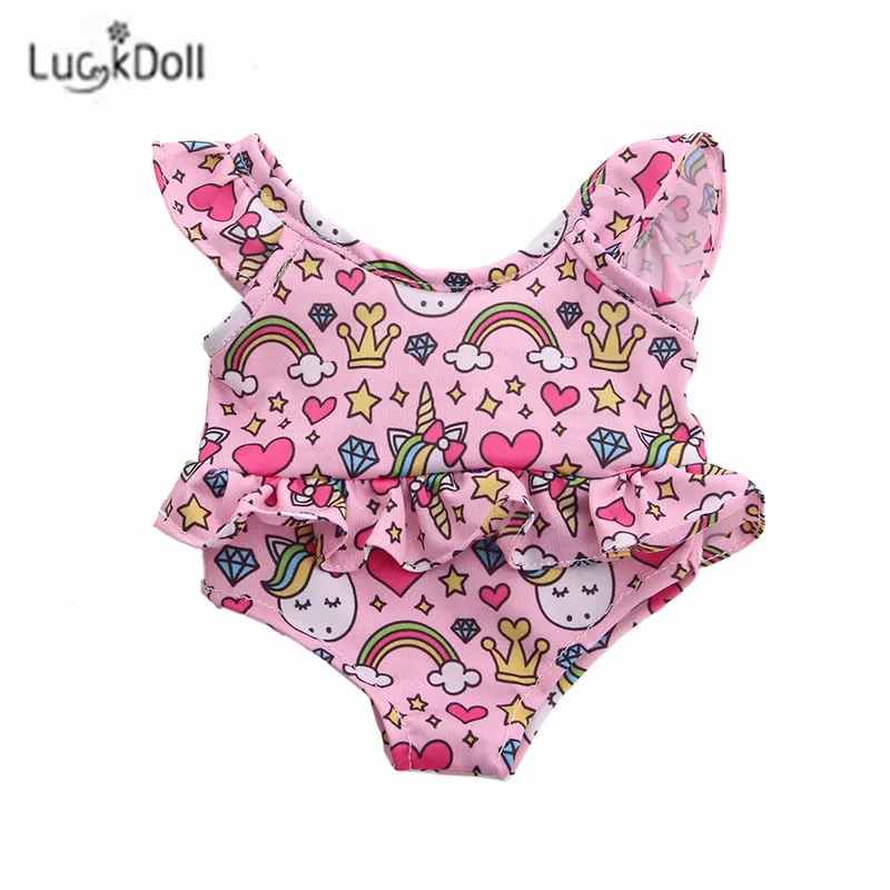 LUCKDOLL Купальник Модный костюм подходит 18 дюймов Американский 43 см Детские аксессуары для кукол, игрушки для девочек, поколение, подарок на день рождения - Цвет: n1708