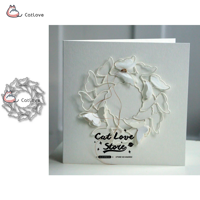 Бабочка круг металла резки трафарет для DIY бумажные карточки скрапбукинга